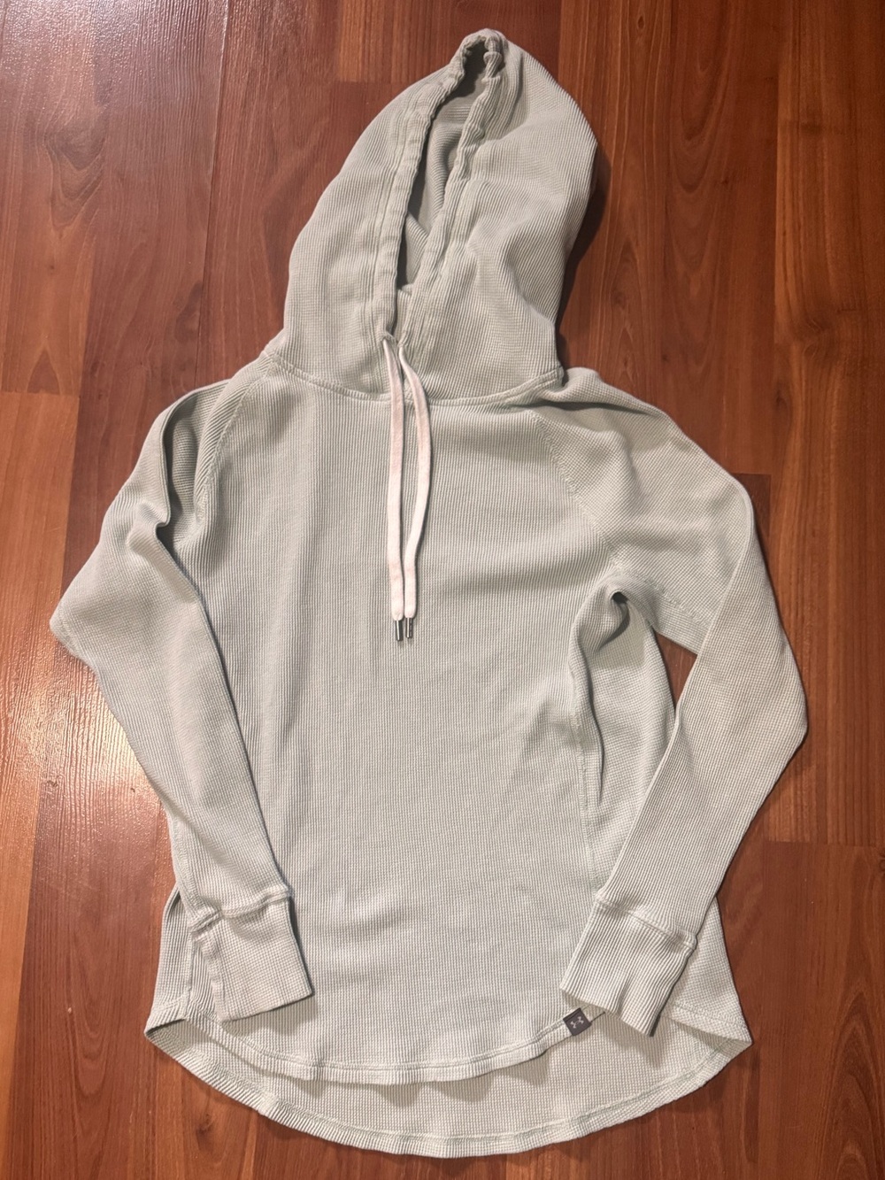 Under Armour Women's Mint Green Waffle Hooded Pullover